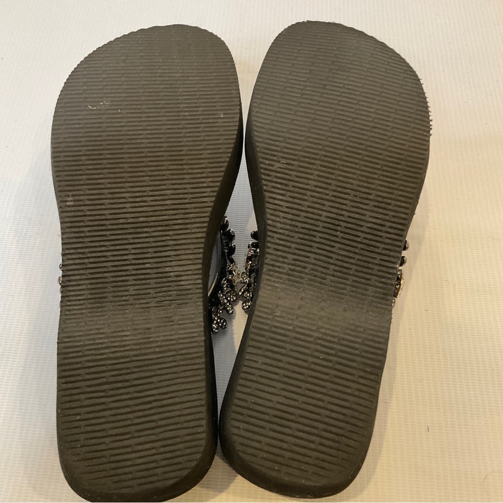 Havaianas Embellished High Wedge Rubber Sandals Size 4 - Picture 11 of 13